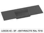 Plan vasque lavabo sur mesure : L 50 à 201 x P 30 à 51 cm, finition lisse mate, 10 couleurs au choix, Anti bactérien, résine Akrytan® teinté dans la masse, Livraison Offerte.